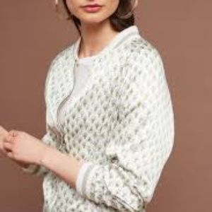 Anthropologie Tiny Editions Embroidered Bomber
